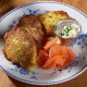 Zucchini Draniki with Salmon